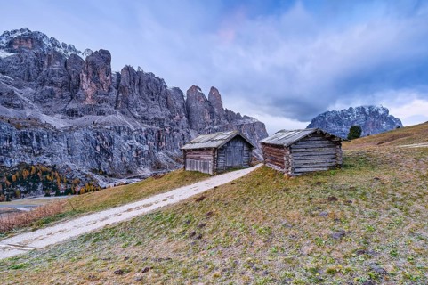 Huts on the Gardena Pass