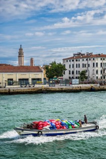 Cargo ship off Venice