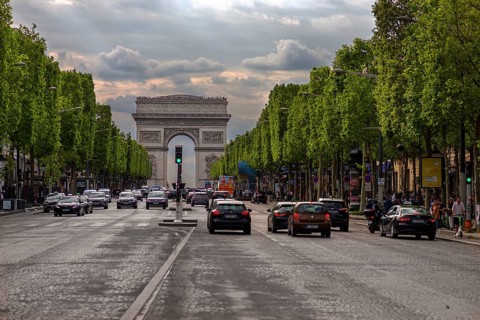 Arc de Triomphe with the Champs Elysees