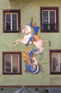 Mural painting by Bernhard Waeschle painted in 1954