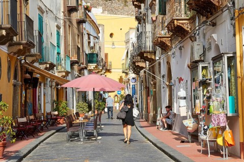 Cobbled street