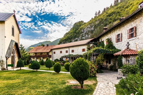 Serbian Orthodox monastery Moraca in central Montenegro