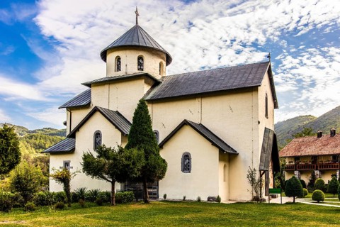 Serbian Orthodox monastery Moraca in central Montenegro