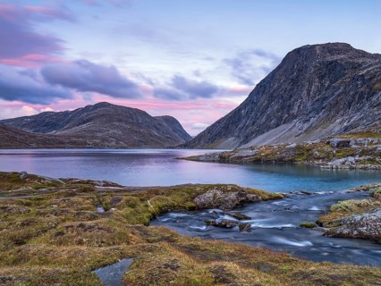 Sunset Lake Djupvatnet