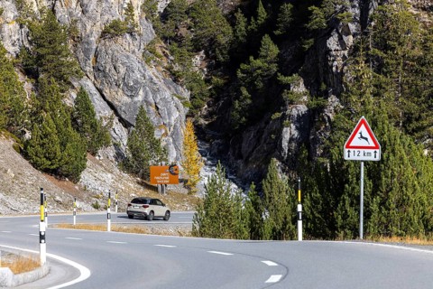 Access road to the Swiss National Park