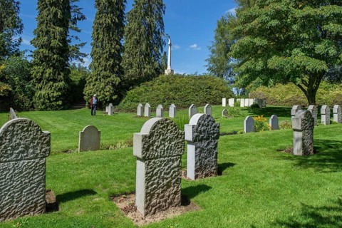 German WW1 graves at the St. Symphorien Military Cemetery