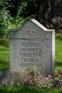 German WWI headstone at the St. Symphorien Military Cemetery