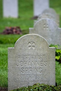 German WWI headstone at the St. Symphorien Military Cemetery