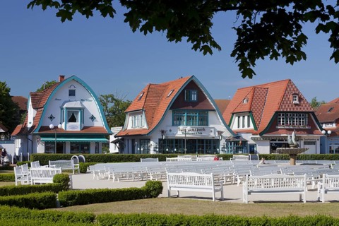 Restaurants and cafes in traditional style at Boltenhagen