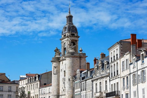 Clock tower in La Rochelle