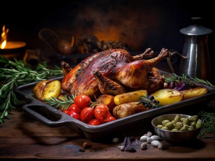 Traditional roast goose