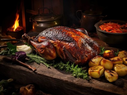 Traditional roast goose