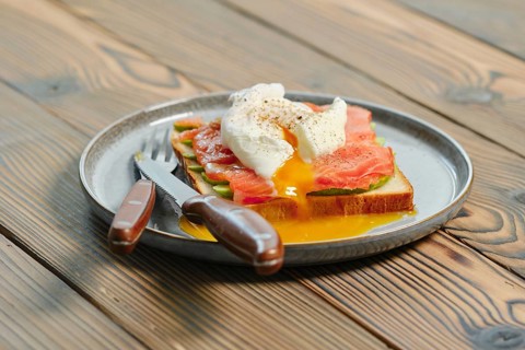 Sandwich with salmon