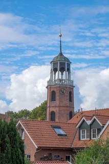 Bell tower of the church in Ditzum