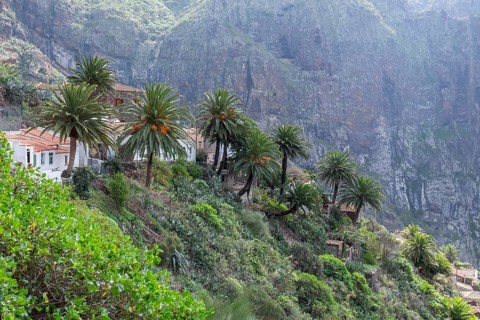 Masca mountain village in a volcanic crater