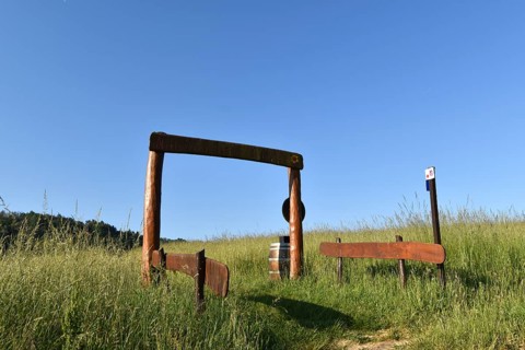Starting point of the Nohener-Nahe-Schleife hiking trail near Nohen in Naheland