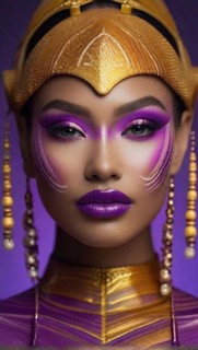 Digital render beauty potrait of latino Mixed-race female model