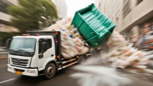 Garbage Truck full of waste