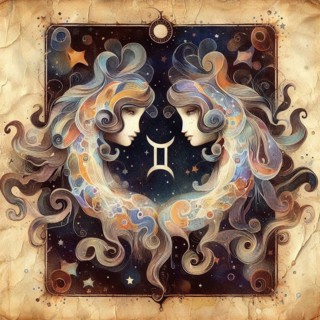 Gemini astrological zodiac astral card