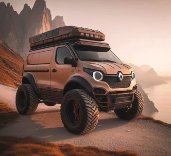 Rusty dirt offroad 4x4 lifted vintage custom camper conversion jeep overlanding in mountain roads