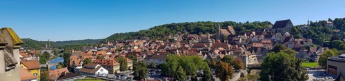 Panoramic photo of the city of Schwaebisch Hall