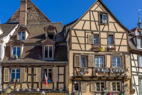 Half-timbered house on Pl. des Dominicains square