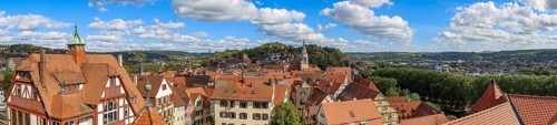 Panoramic photo of the city panorama