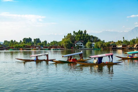 Shikars boat on dale lake in Srinagar