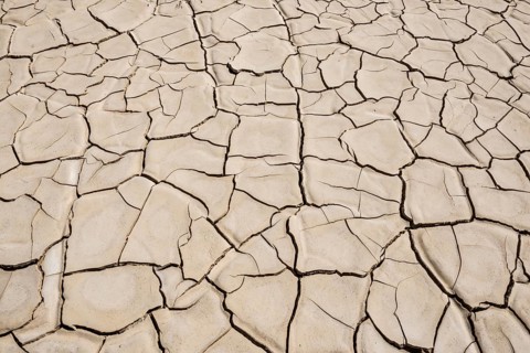Dried-up lake