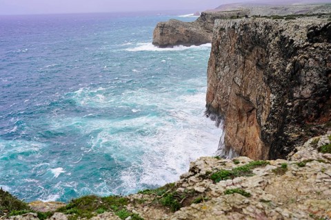 Sea cliffs along the north shore of Cape St. Vincent