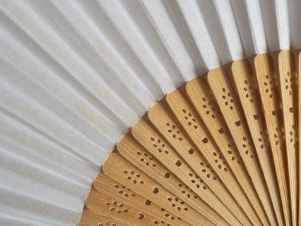 Traditional japanese or chinese hand fan