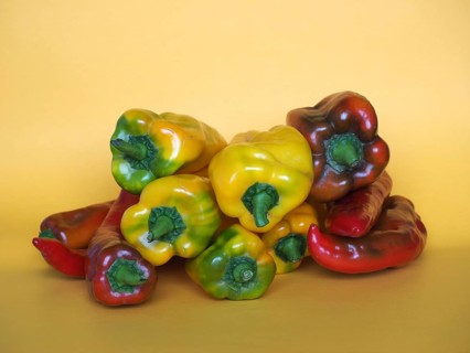 Red and yellow peppers