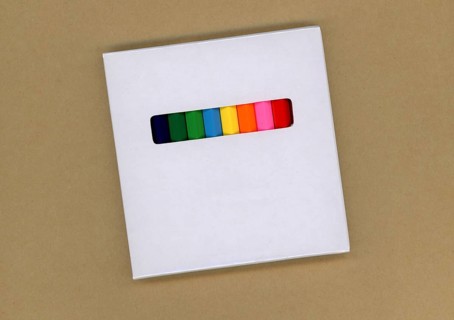 Coloured pencils in a box