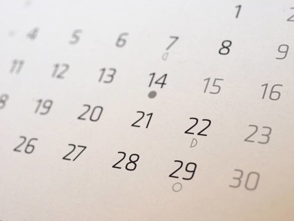 Calendar page detail
