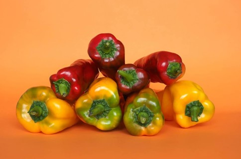 Red and yellow peppers