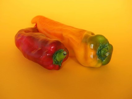 Red and yellow peppers