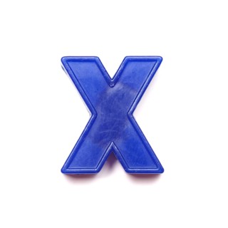 Magnetic lowercase letter X