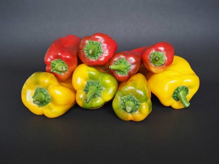 Red and yellow peppers