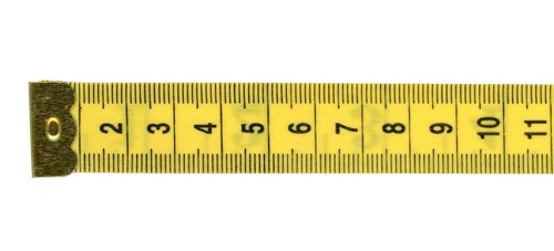 Tape measure ruler with metric units