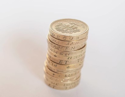 Pound coin pile