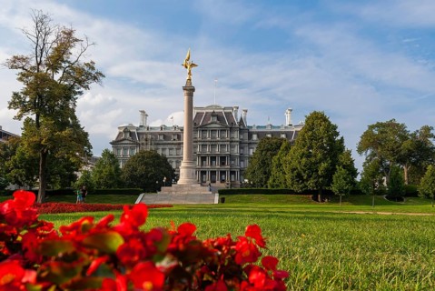 Washington Mall with obelisk and Capitol in Washington D. C.
