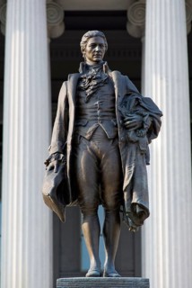 Monument to Alexander Hamilton Founding Father of the United States