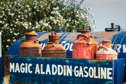 Old petrol tanks