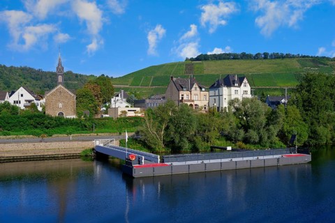 Winningen city along the Moselle