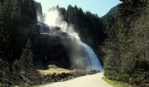 Waterfall in Krimml in Pinzgau