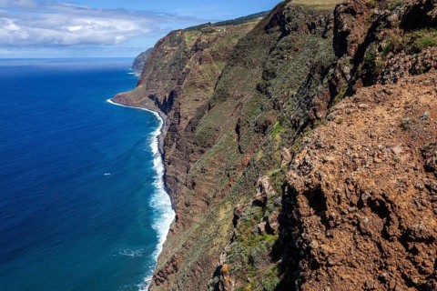 View of the cliffs from the Miradouro Farol da Ponta do Pargo
