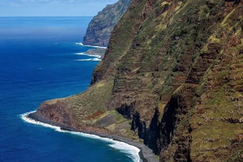 View of the cliffs from the Miradouro Farol da Ponta do Pargo