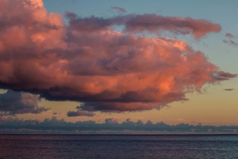 Sea and dramatic cloud atmosphere