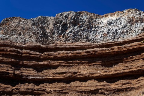 Volcanic rock formations at the Miradouro Furna do Porto da Cruz