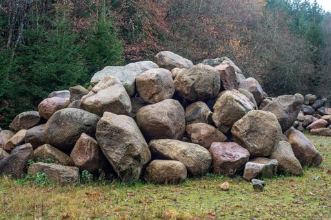Stone storage in the nature in Fyledalen